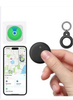 XQOOPS Smart Tracker Item Finder for Apple Find My (iOS Only), Super MINI Size Key Finder Item Locator for Luggage,Wallet,Bicycle and More, IPX6 Waterproof Works Like Apple Airtag(Black-1 Pack)