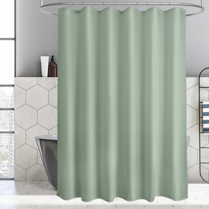 Titanker Waterproof Shower Curtain Liner Fabric, Sage Green Shower Curtain Liner with Magnets, Cloth Shower Liner Soft, Lightweight, Machine Washable, 70 x 72 Inches - Image 3