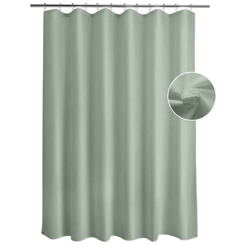 Titanker Waterproof Shower Curtain Liner Fabric, Sage Green Shower Curtain Liner with Magnets, Cloth Shower Liner Soft, Lightweight, Machine Washable, 70 x 72 Inches - Image 1