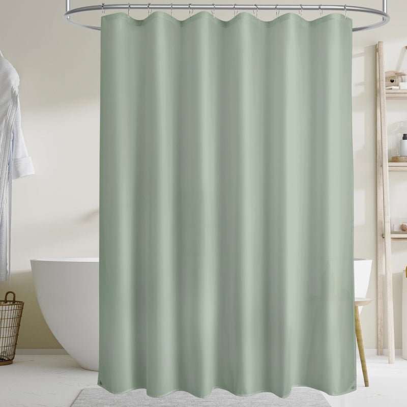 Titanker Waterproof Shower Curtain Liner Fabric, Sage Green Shower Curtain Liner with Magnets, Cloth Shower Liner Soft, Lightweight, Machine Washable, 70 x 72 Inches - Image 2