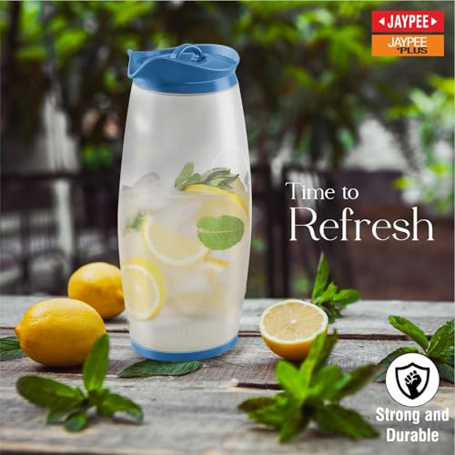 JAYPEE Hippo Unbreakable Water Jug 1.93 Litre with Lockable Lid |Wide Mouth BPA Free Food Grade Multipurpose Jug for Milk, Juice, Beverages & Kitchen,Blue - Image 5