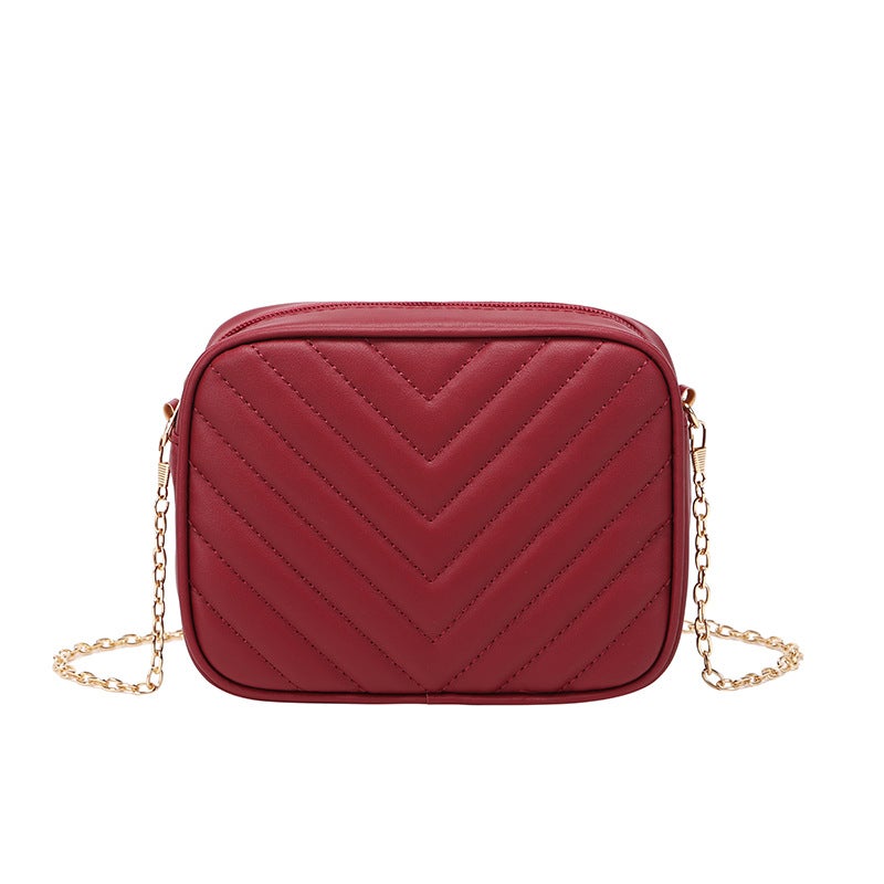 [Welfare] Women'S Crossbody Bag 2023 Spring New Fresh V-Pattern Camar Bag Casual All-Match Shoulder Bag - Image 1