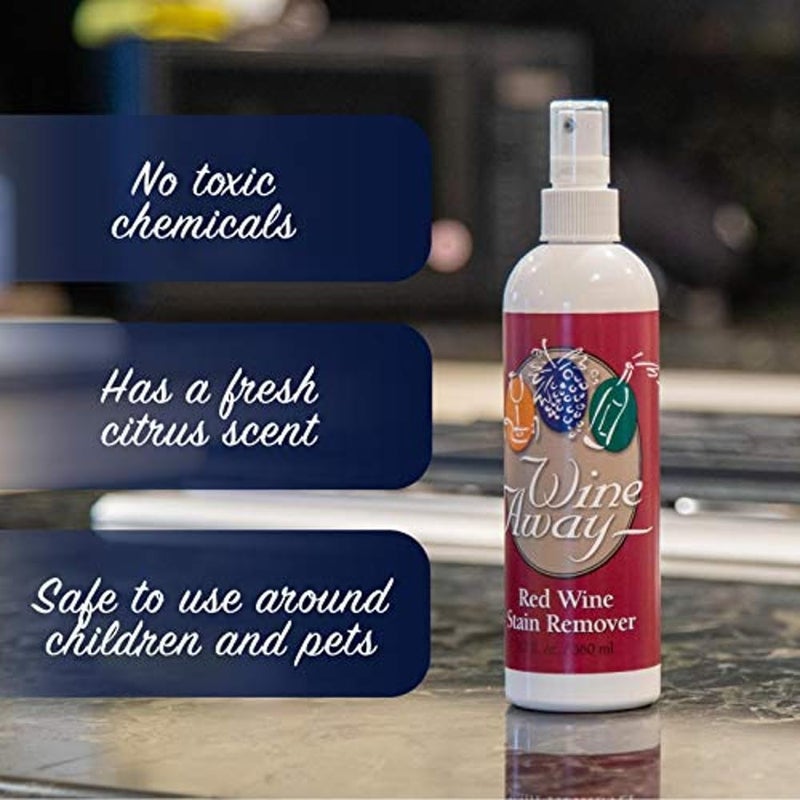 Wine Away Red Wine Stain Remover - Perfect Fabric Upholstery and Carpet Cleaner Spray Solution - Removes Wine Spots - Spray and Wash Laundry to Vanish Stain - Wine Out - 12 and 2 Ounce - Image 3