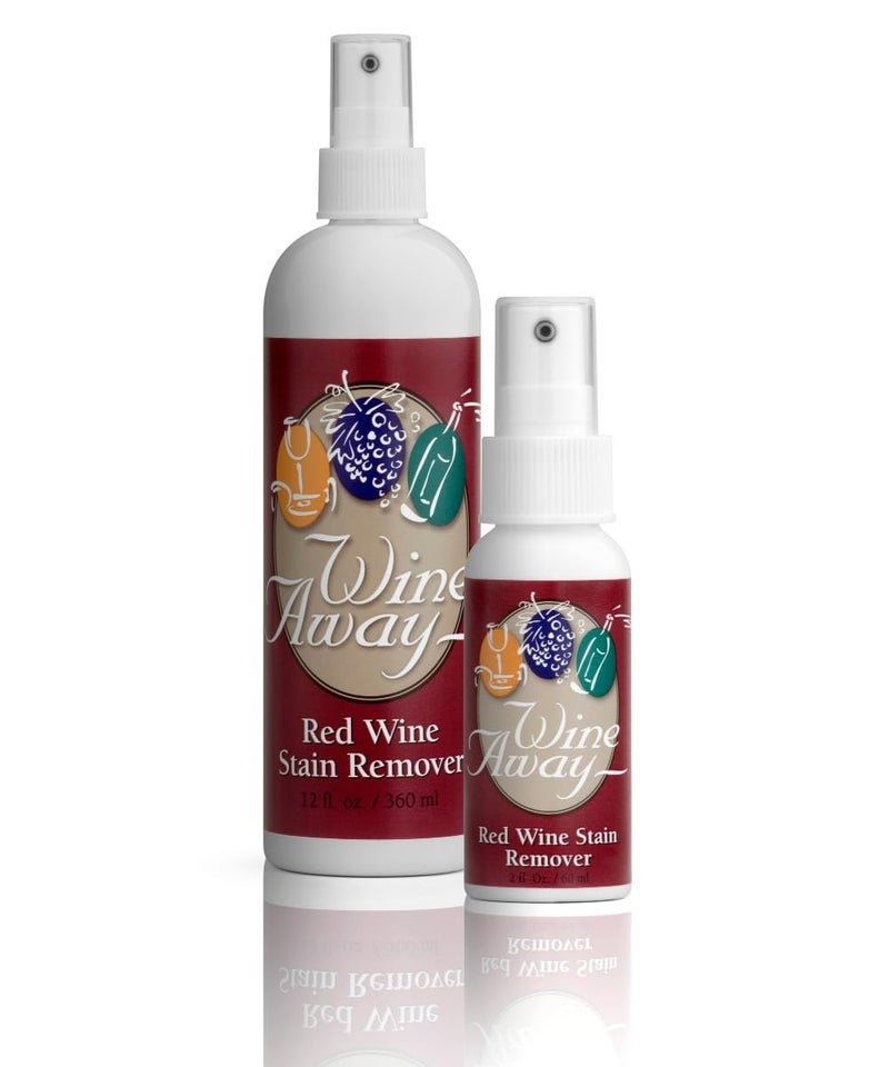 Wine Away Red Wine Stain Remover - Perfect Fabric Upholstery and Carpet Cleaner Spray Solution - Removes Wine Spots - Spray and Wash Laundry to Vanish Stain - Wine Out - 12 and 2 Ounce - Image 1