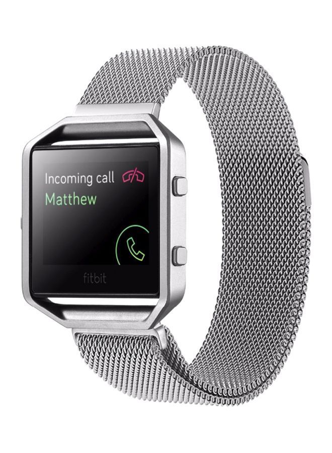 NIBEMINENT Replacement Band For Fitbit Blaze Watch Silver - Image 4