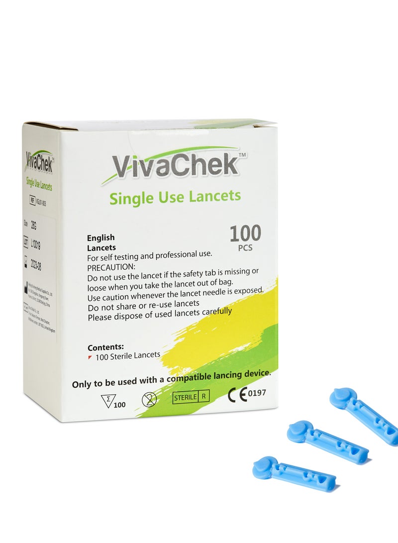 Sterile Lancets comfortable and efficient blood sampling 100 Pieces