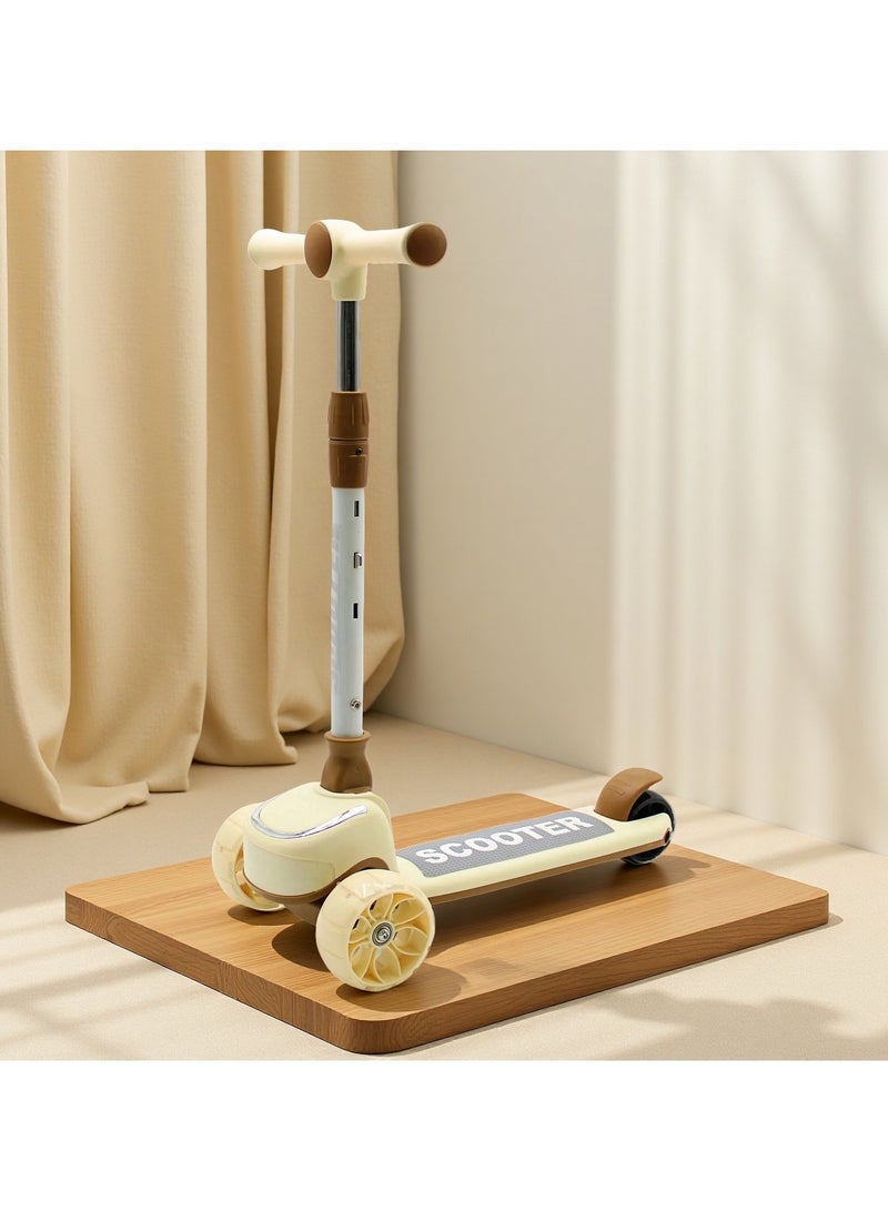إيزي فيتشور سكوتر إيزي فيوتشر للأطفال من عمر 3 إلى 8 سنوات بإطار قابل للطي، ومقود قابل للتعديل، وعجلات بولي يوريثان LED، وفرامل خلفية، وموسيقى مدمجة - Image 1