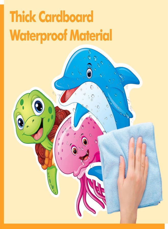 Gethelud 50 PCS Marine Animal Cutouts, Double-Sided Printing Ocean Creature Accents Cut-Outs, Fish & Coral Bulletin Board Classroom Decoration, Under The Sea Themed Party Supplies for Kids Students - Image 4