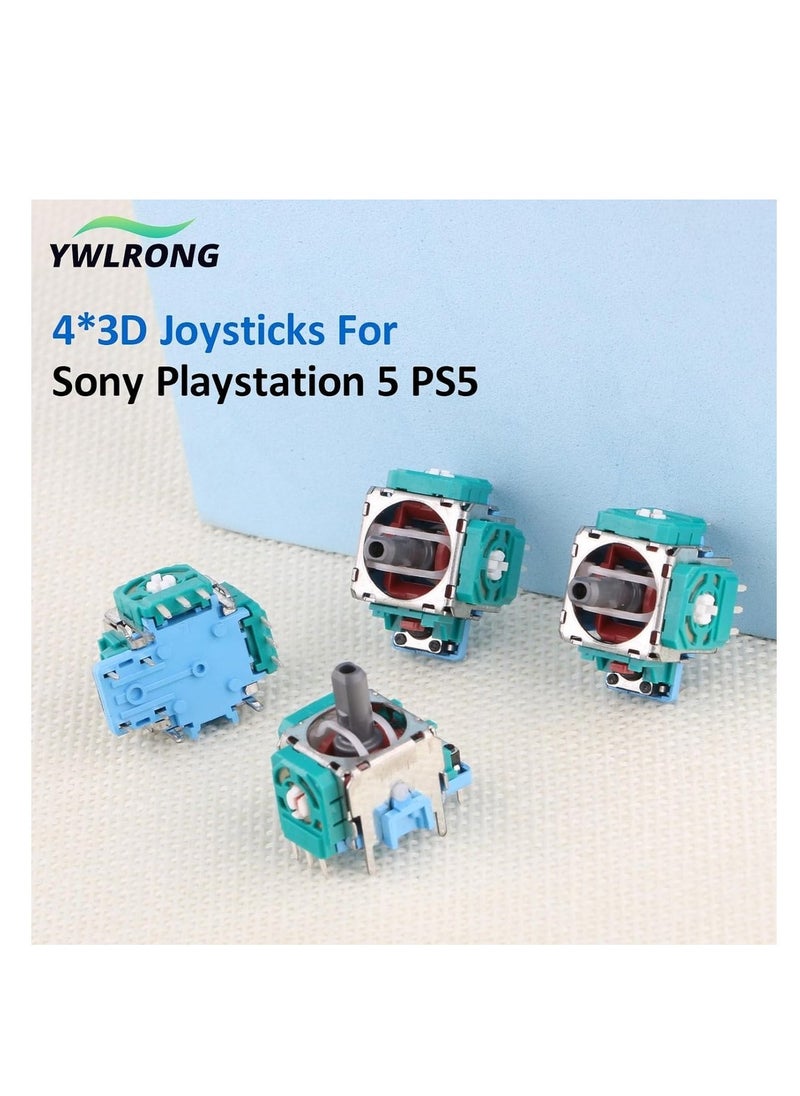 Generic - 4PCS 3D PS5 Joysticks Replacement For Sony Playstation 5 PS5 Controller Joystick Replacement PS5 Analog Stick Replacement For PS5 Thumbsticks Module Controller Replace Accessories - Image 1