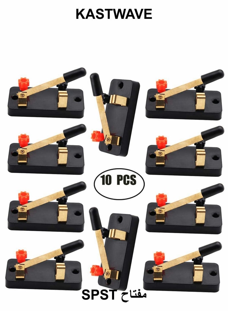 KASTWAVE 10Pcs Single Pole Single Throw Switch Kit, Perfect for Physics Laboratory, School Electronic Experimenting - Image 1