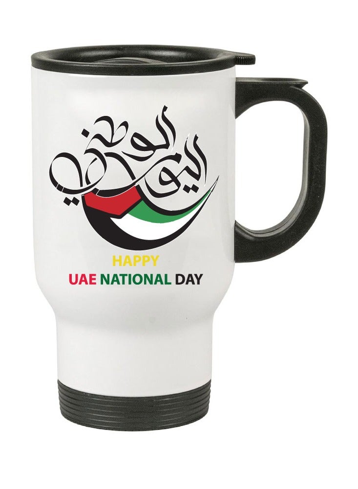UAE Flag Day Travel Mug Gifts - Celebrate the National Day with Printed Design Travel Mug Gifts - Image 2