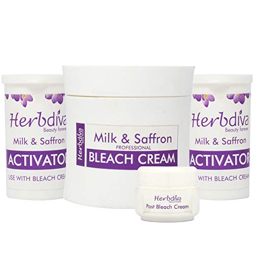 Herbdiva Milk & Saffron Bleach Cream For Instant Fairness 290gm - Image 1