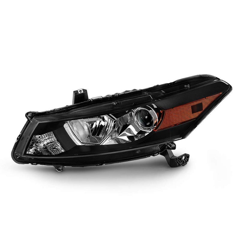 ACANII For 20082012 Honda Accord 2Door Coupe Factory Style Black Housing Headlight Headlamp Assembly Driver Side