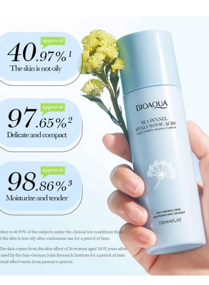 بيو أكوا لوشن شمر البحر وحمض الهيالورونيك المضاد للتجاعيد 120 مل