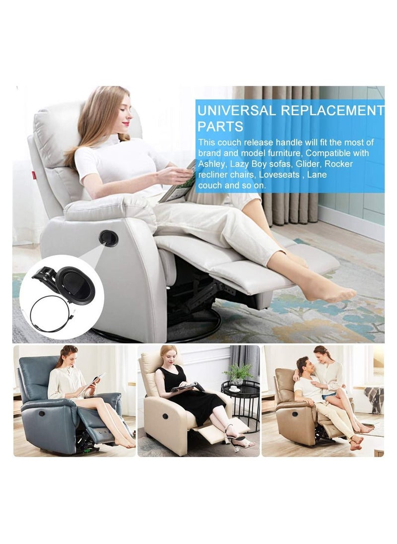 SYOSI - 2PCS Recliner Replacement Parts for Sofa Chair , Lever Handle Recliner Replacementt Universal Lever Handle with Release Cable Lever Handle Recliner Replacement for Ashley, Most Recliner Sofa Brand - Image 1