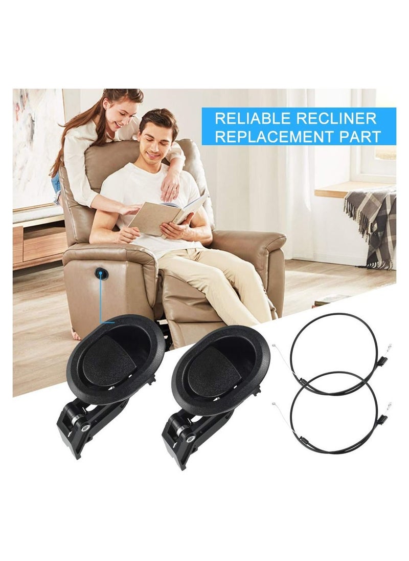 SYOSI - 2PCS Recliner Replacement Parts for Sofa Chair , Lever Handle Recliner Replacementt Universal Lever Handle with Release Cable Lever Handle Recliner Replacement for Ashley, Most Recliner Sofa Brand - Image 1