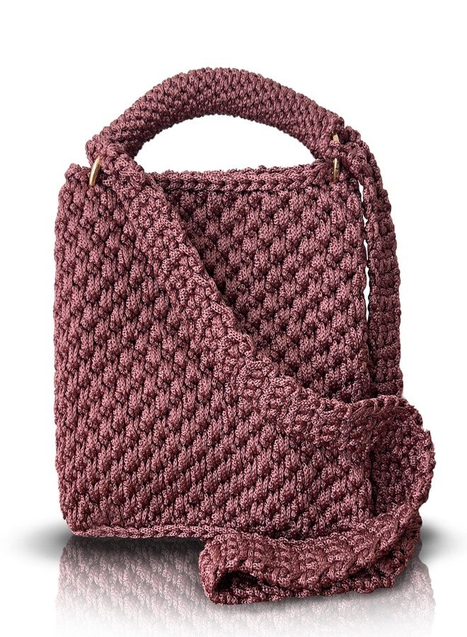 CHQEL Handmade Crochet Shoulder Bag for Women – Boho Knit Crossbody Purse with Tassel, Lightweight Woven Handbag, Stylish Casual Satchel for Everyday & Travel - Image 5