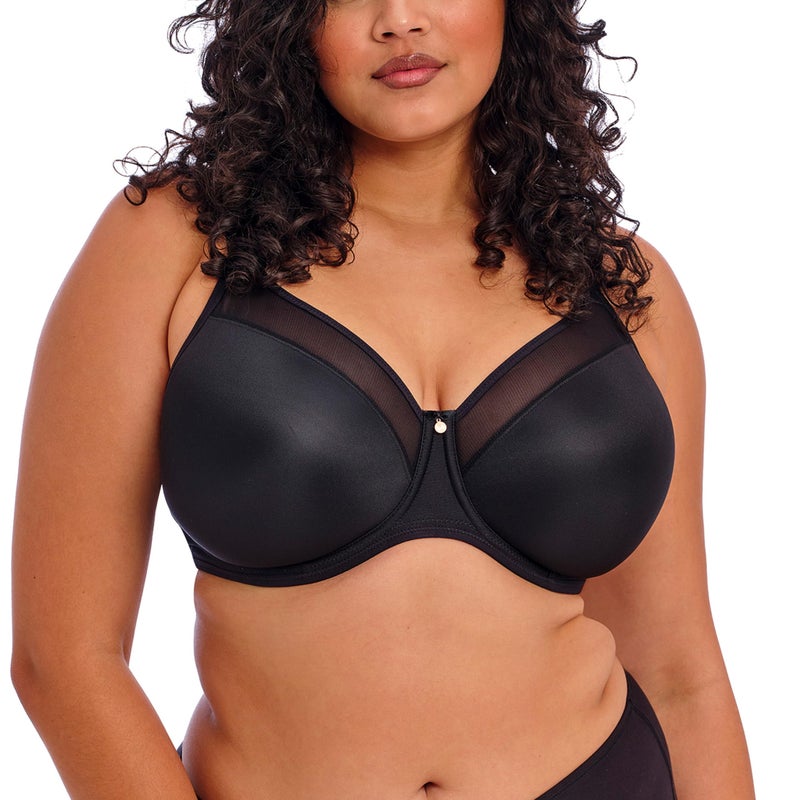 Elomi Women's Smooth: Ultimate Support & Comfort with Aerocool Fabric. Non-Stretch Smooth Seamless Molded Cups, Tulle Top Cup, Soft Underband. DD+ Bras Black, 40I US - Image 1