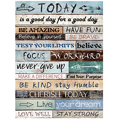 XunYee Excitation Language Inspirational Cross Stitch Stamped Art Cross Stitch for Adults Beginners Home Wall Decor, 17.7 x 13.8 Inches - Image 1