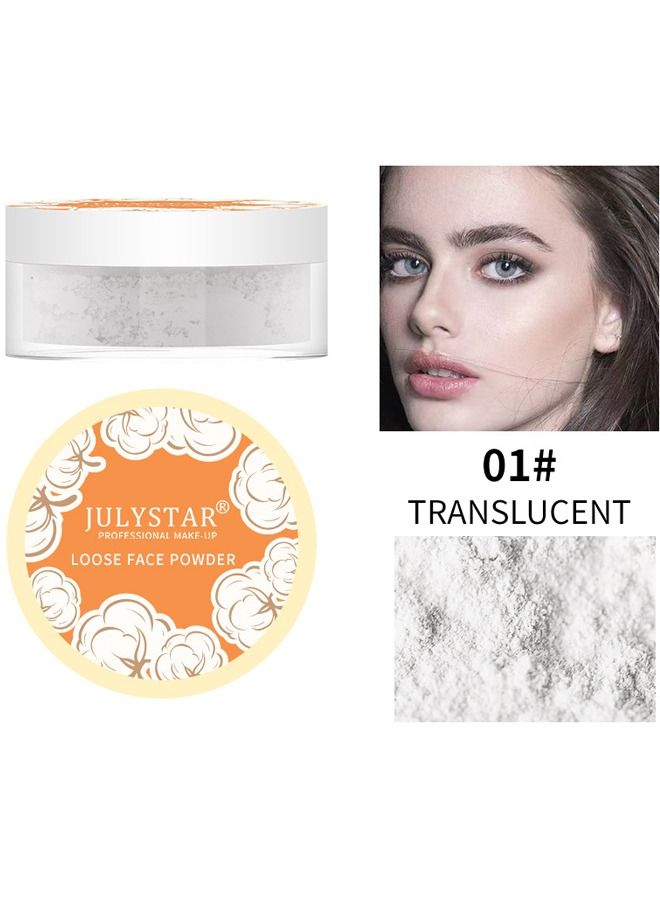 Julystar Loose Powder Oil Control, Loose Powder Setting Loose Powder for All Skin Tones 01 - Image 1