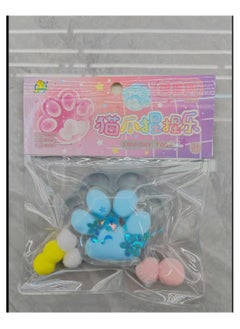 Generic Cat Paw Squishy Toys Attractive Design: The toys feature a cute cat paw design, in bright, attractive colors. Assorted Colors: The set includes four different colors: pink, purple, blue, and yellow. Fun Texture: Made of a soft, stretchy material, they are fun to touch and squeeze. Squishy toys relieve stress and anxiety.  - Image 5