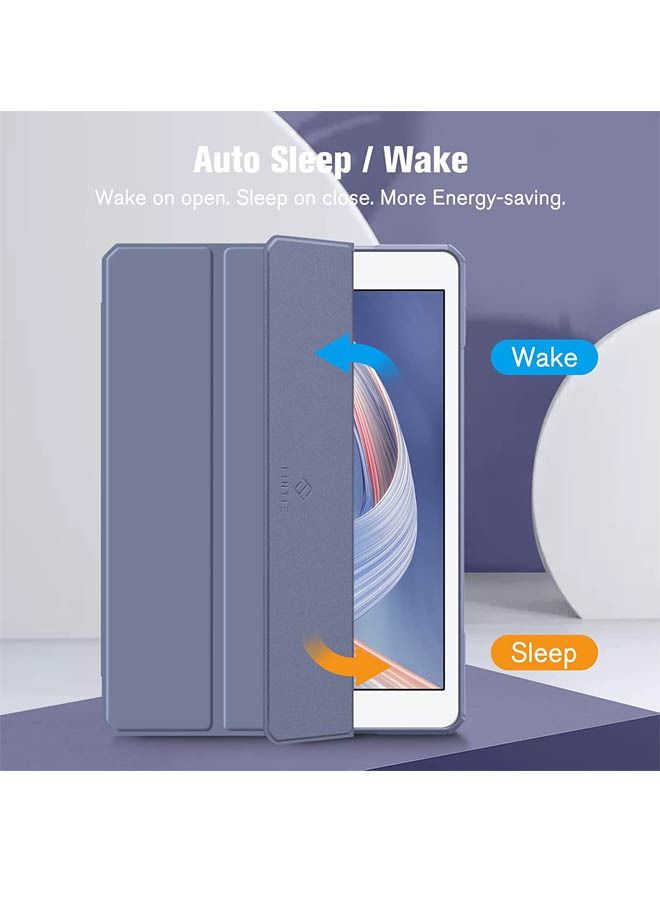 Rock Pow Protective Case Cover For iPad 10.2 inch (2021/2020/2019) Generation with Pencil Holder, [Support Apple Pencil Charging and Touch ID], Clear Transparent Case with Auto Wake/Sleep - Image 3