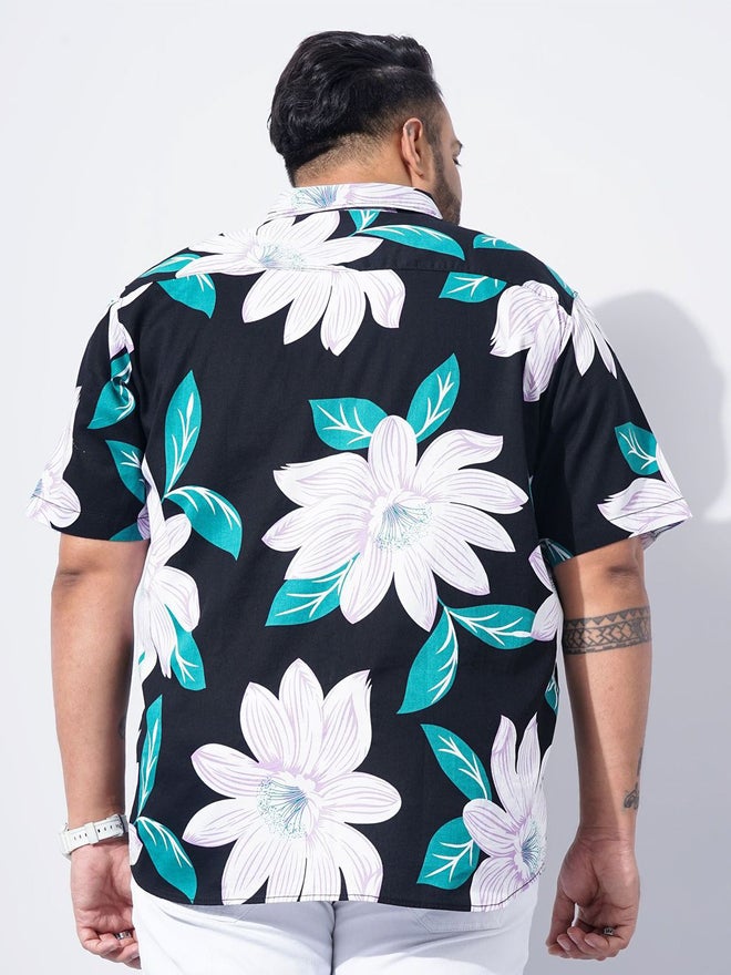 HARDSODA قميص مزخرف بالأزهار بأكمام قصيرة بحجم كبير من هارد صودا - Image 3