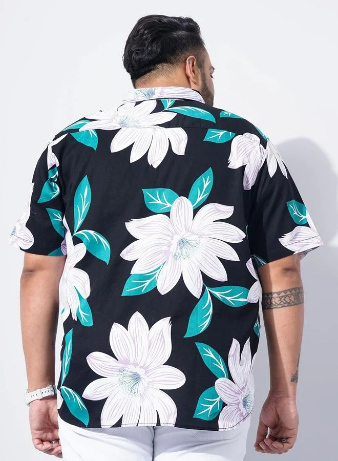Take Two  Plus Size Floral Print Short Sleeve Shirt By Hardsoda for Men | Best Price UAE