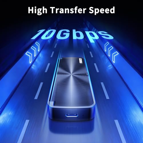 FIDECO M.2 NVMe SSD Enclosure, M.2 NVMe to USB Adapter, USB 3.2 Gen 2 (10Gbps) SSD Reader for M & M+B Key NVMe SSD, Support UASP and Trim, Tool-Free Installation, Sandwich Style Design - Image 2