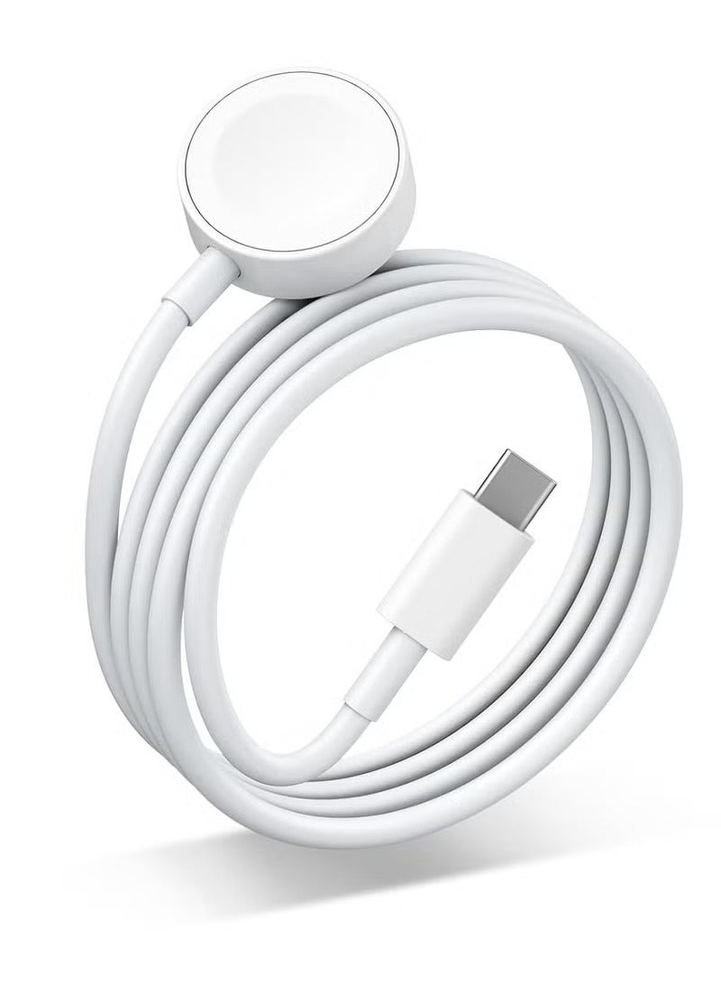 Fast Charging USB C Watch Charger Cord Compatible for Apple Watch, Magnetic Watch Charging Cable Compatible for Watch Series 10/9/8/7/Ultra/Ultra2/SE2/6/5/4/3/2/1/SE1, Type C Cord, 1M - Image 1