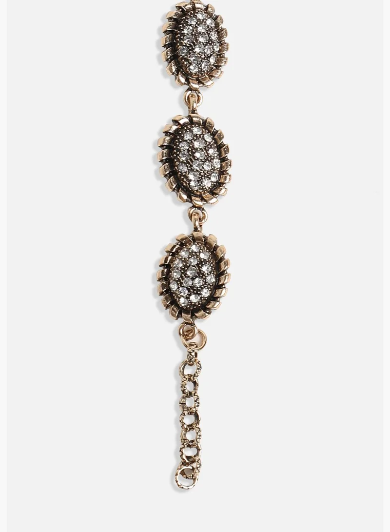 SOHI Gold Plated Designer Stone Party Wear Bracelet For Women