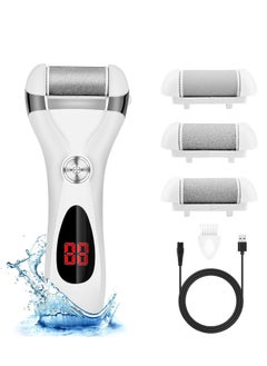 SYOSI Electric Foot Callus Remover Kit, Rechargeable Callous Removers 3 Grinding Heads Waterproof Foot Scrubber File, Professional Pedicure Tools Kit Feet Care for Dead, Cracked Dry Skin Ideal Gift  - Image 1