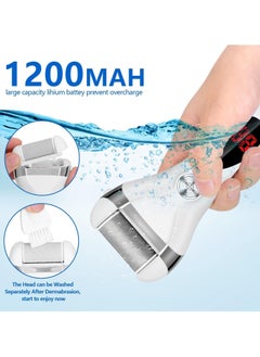 SYOSI Electric Foot Callus Remover Kit, Rechargeable Callous Removers 3 Grinding Heads Waterproof Foot Scrubber File, Professional Pedicure Tools Kit Feet Care for Dead, Cracked Dry Skin Ideal Gift  - Image 3