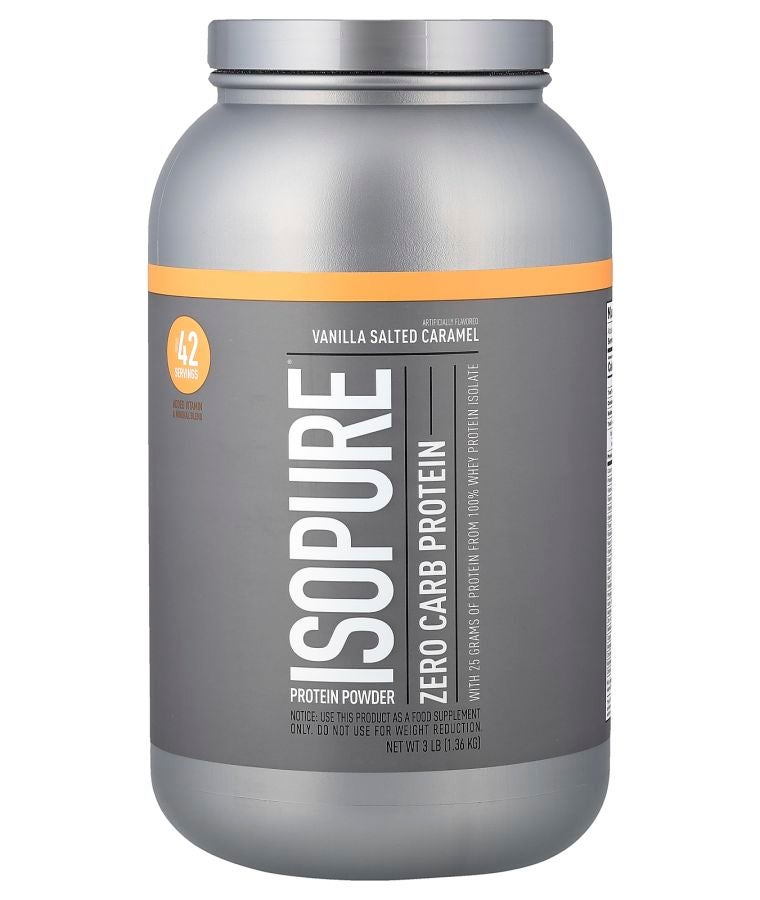 Isopure Zero Carb Protein Powder Vanilla Salted Caramel 3 lb (1.36 kg)