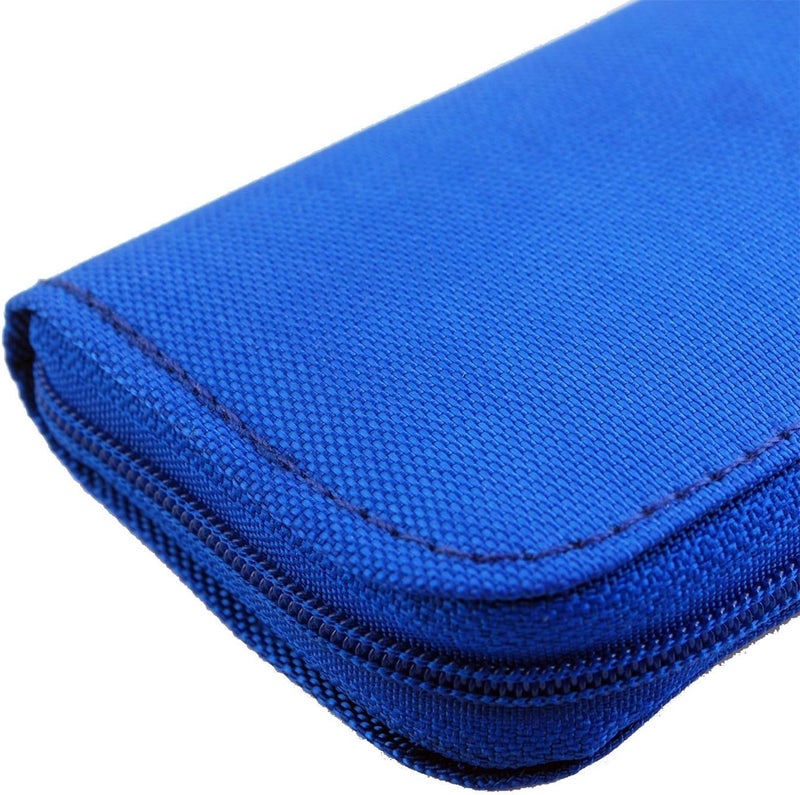 JCSMARTEC Memory Card Case - Carrying Case Suitable for Micro SD, Mini SD and 4X CF, Card Holder Bag Wallet for Media Storage Organization (Blue) - Image 4