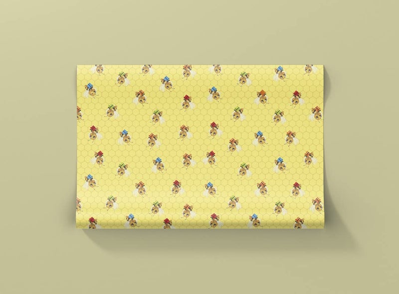 Dovetail Bee U Tiful Kids Gift Wrapping Paper Pack of 10 Sheet - Image 2