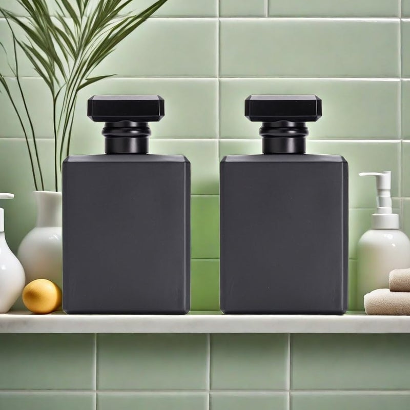 محل دهان العطور القابل للإعادة ملء: زجاجة رذاذ عطر دقيقة محمولة سوداء - زجاجة عطر متنقلة خالية من التسرب للاستخدام أثناء التنقل، للمسافرين والراكبيين اليوميين - Image 2
