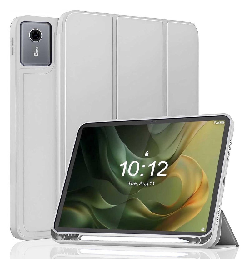 ProElite Cover for Motorola Pad 60 Neo 11 inch 2025 case Cover, Soft Flexible Flip Case Cover for Motorola Pad 60 Neo 11 inch 2025 with Pen Holder [Recoil Series] - Grey - Image 1