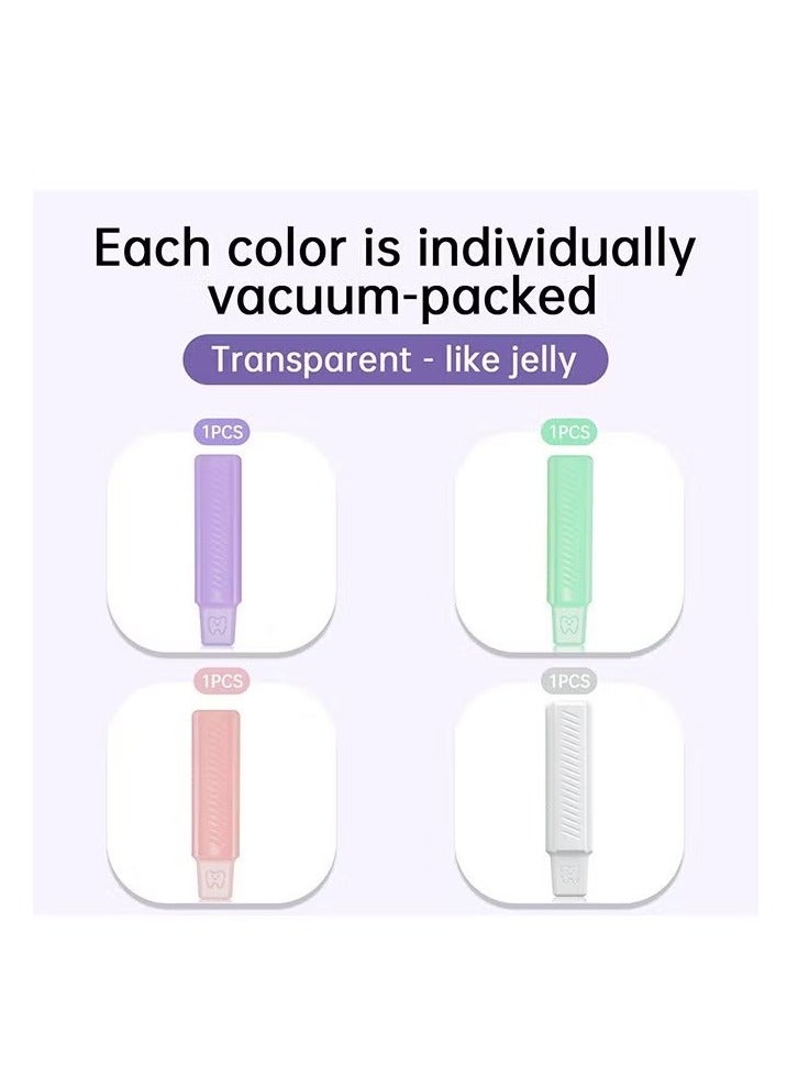4 Pcs Aligner Chewies for Orthodontic, Silica Gel Handheld Aligner Chompers, Compatible with Invisalign Braces (Colorful) - Image 5