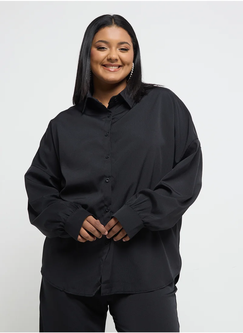 جينجر بلس Oversize Shirt & Pant Co-Ord Set