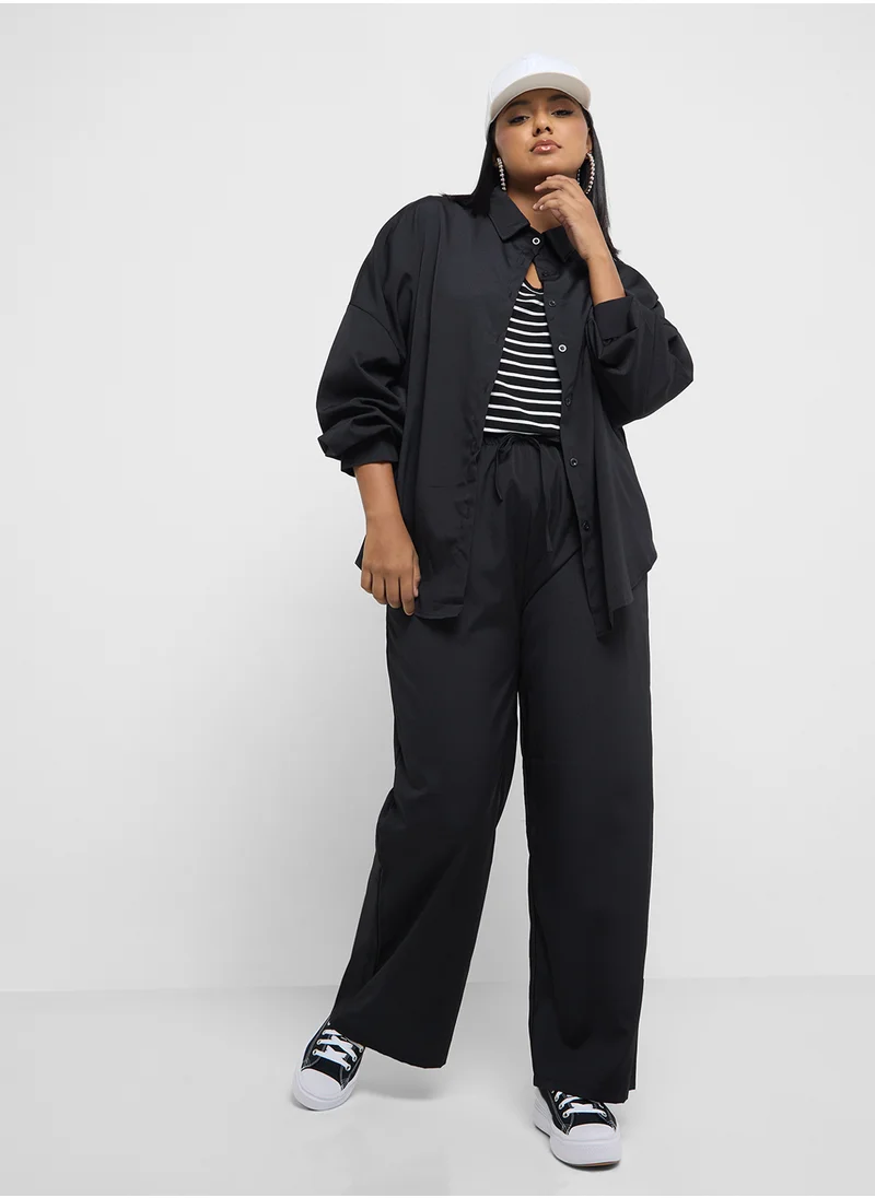 جينجر بلس Oversize Shirt & Pant Co-Ord Set