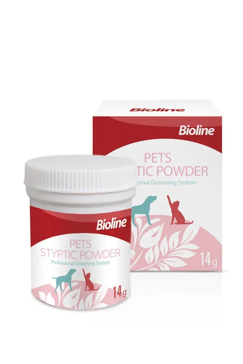 بايولاين بودرة بيولاين لوقف نزيف الحيوانات الأليفة – 14 جم | توقف النزيف بسرعة من الأظافر والقصات السطحية | للكلاب والقطط والطيور | ضرورية للعناية والإسعافات الأولية - Image 1