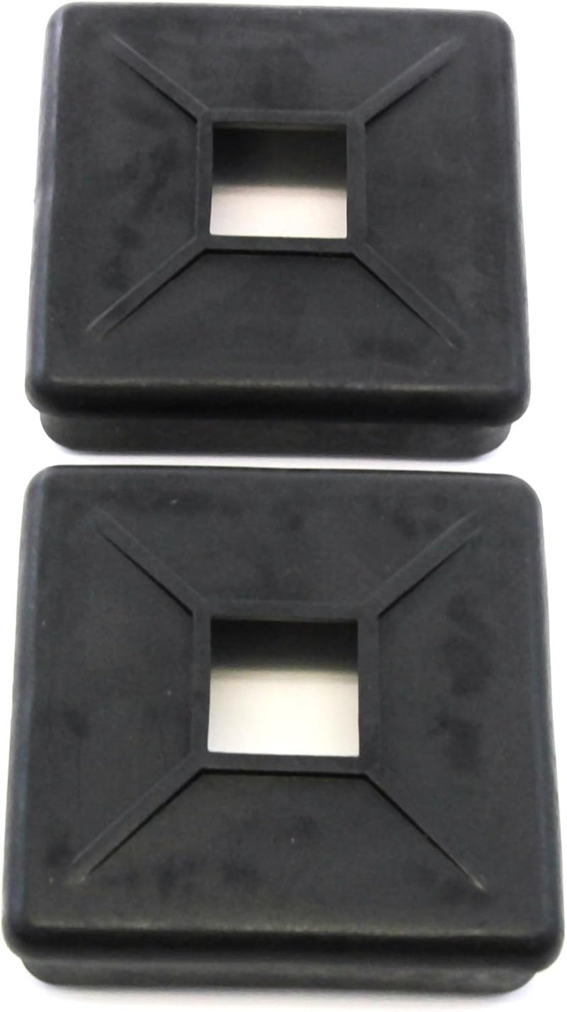 Red Hound Auto 2 Bumper Plug End Caps Square 4 Inches Vented Cover RV Camper Trailer Pair Set - Image 1
