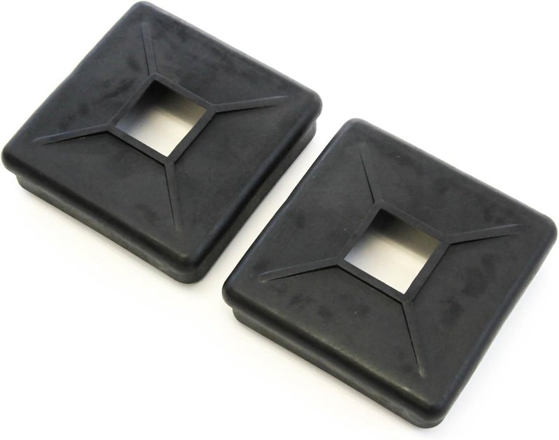 Red Hound Auto 2 Bumper Plug End Caps Square 4 Inches Vented Cover RV Camper Trailer Pair Set - Image 2