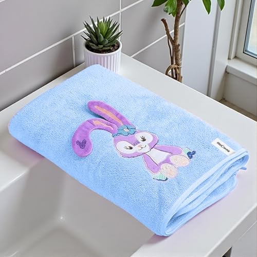 MAXOSHINE Microfiber Kids Bath Towels Quick Dry Super Absorbent Super Soft Bath Towel for Babies Toddler-Baby Towel for Boys and Girls (Blue, Pack of 1) - Image 1