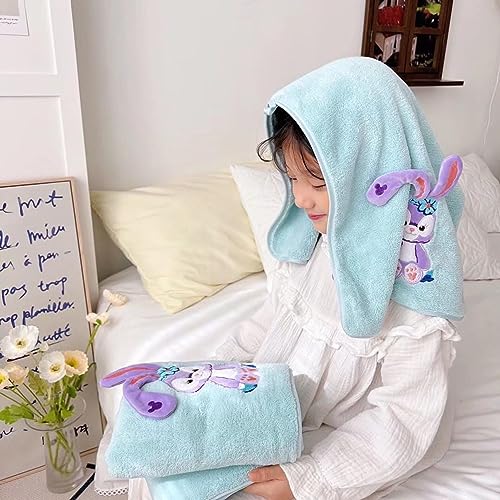 MAXOSHINE Microfiber Kids Bath Towels Quick Dry Super Absorbent Super Soft Bath Towel for Babies Toddler-Baby Towel for Boys and Girls (Blue, Pack of 1) - Image 3