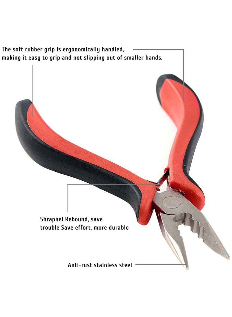 Estelle Hair Extension's Plier Professional Linkies Micro Ring Beads Tool Kits for Hair Extension Removal - Image 3