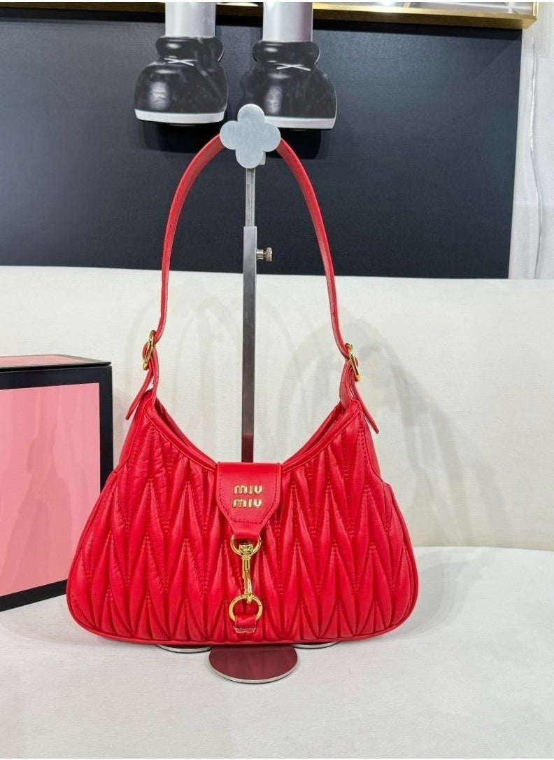 Miu Miu Classic Pleated Crossbody Shoulder Bag Handbag 29*20*3.5cm - Image 1