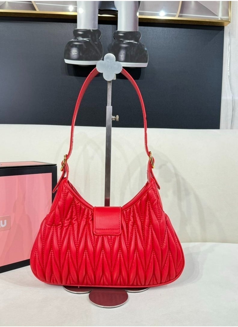Miu Miu Classic Pleated Crossbody Shoulder Bag Handbag 29*20*3.5cm - Image 2
