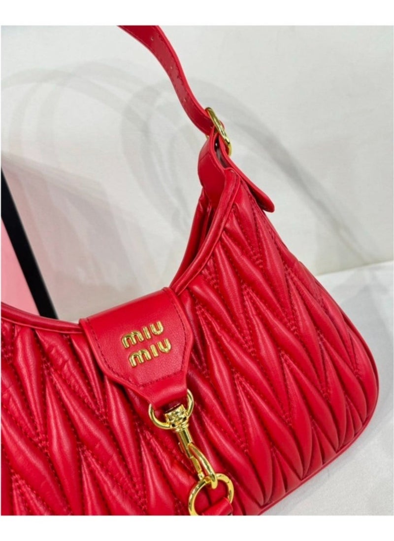 Miu Miu Classic Pleated Crossbody Shoulder Bag Handbag 29*20*3.5cm - Image 3